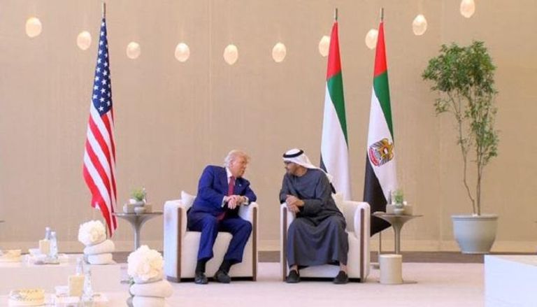 الشيخ محمد بن زايد آل نهيان والرئيس الأمريكي