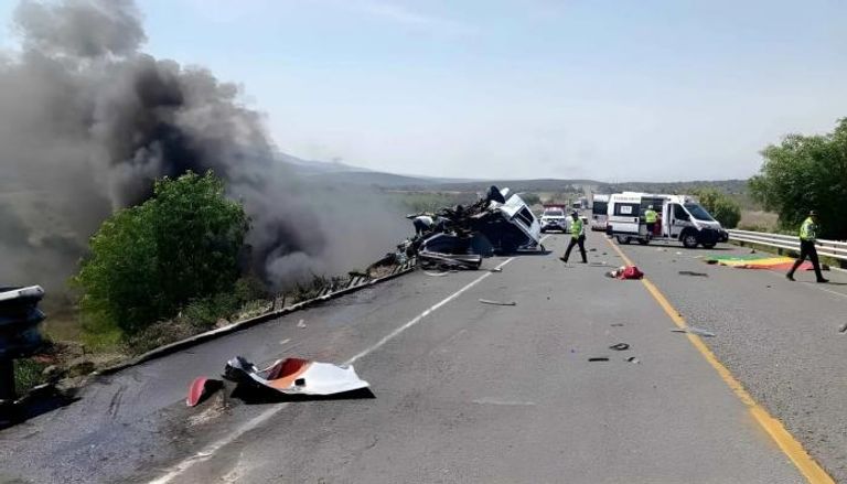 موقع الحادث في ولاية بويبلا