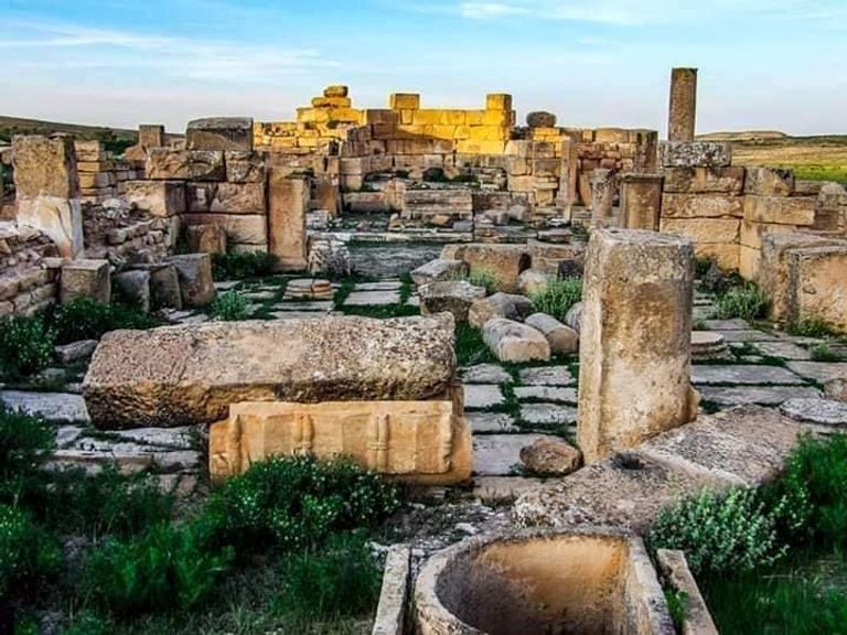 صورة من الموقع الأثري في حيدرة التونسية