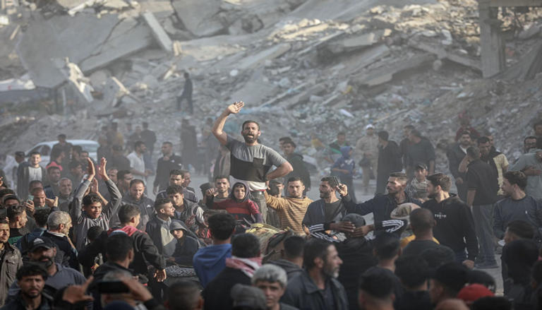 نازحون فلسطينيون في جباليا شمال قطاع غزة