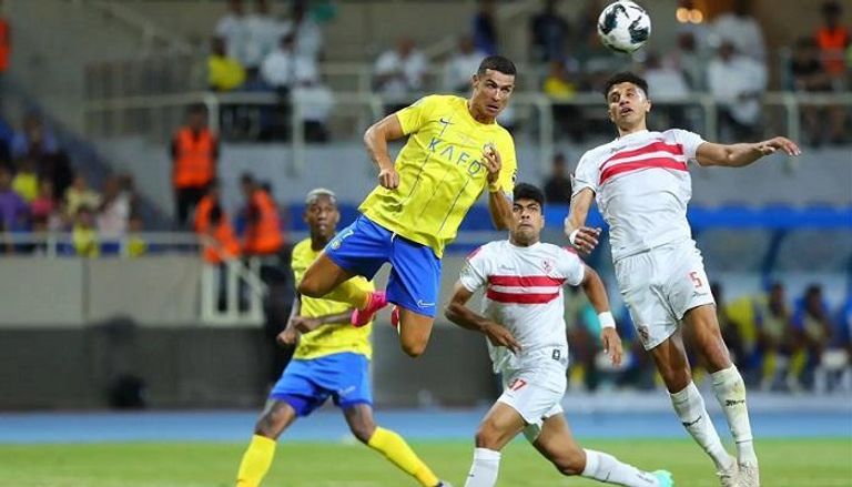 رونالدو نجم النصر السعودي ضد الزمالك