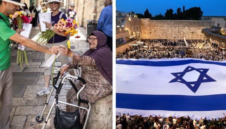 ما بين الأعلام والورود.. ترتسم معاناة الفلسطينيين بالقدس