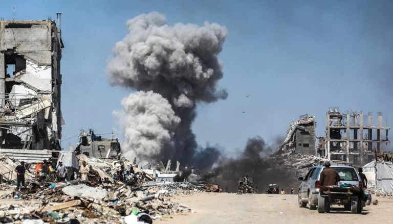 آثار القصف الإسرائيلي على غزة