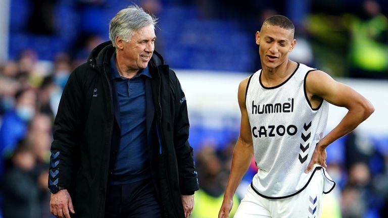 كارلو أنشيلوتي وريتشارلسون كارلو أنشيلوتي وريكاردو كاكا