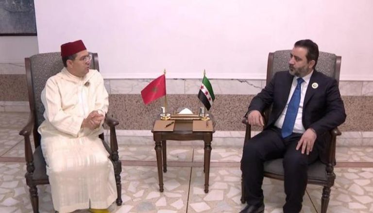 وزير الخارجية السوري أسعد الشيباني ونظيره المغربي ناصر بوريطة