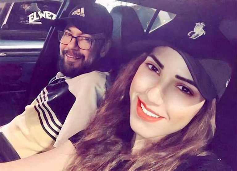 إيمي ووالدها طلعت زكريا