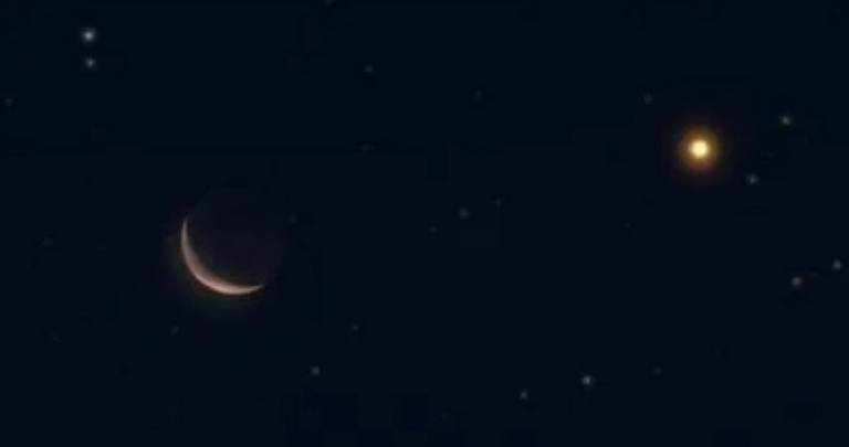 اقتران القمر بكوكب المريخ