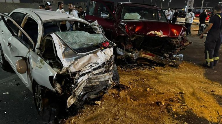 حادث تصادم في المقطم