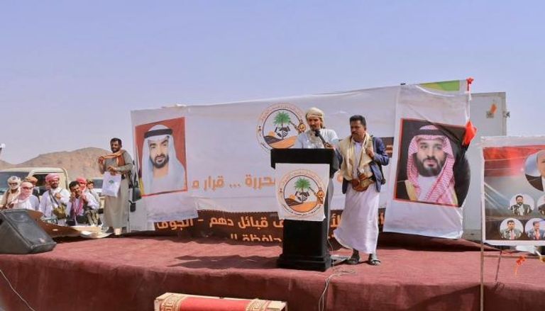 جانب من اجتماع قبائل دهم بالجوف