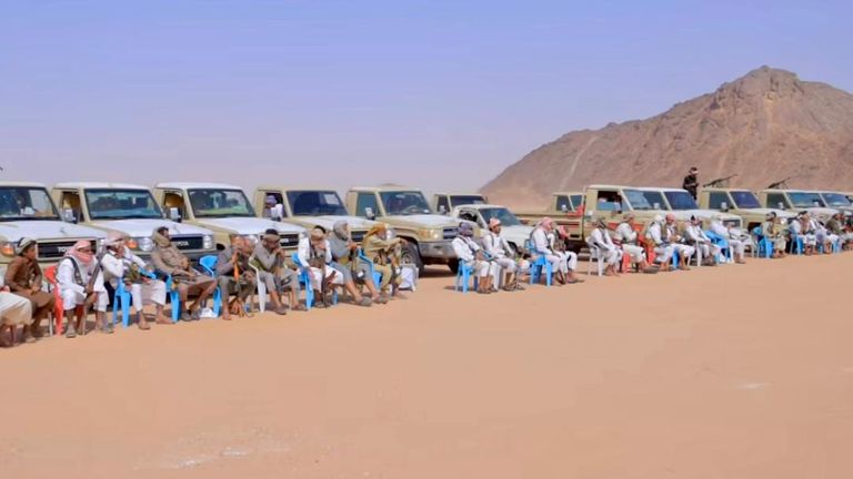 جانب من اجتماع قبائل دهم بالجوف