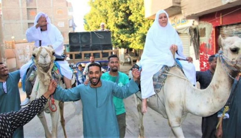احتفالات الأقصر في توديع الحجاج