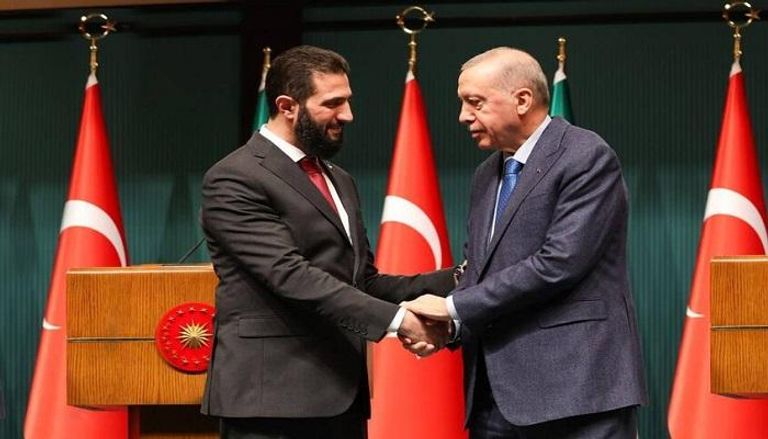 أردوغان والشرع في لقاء سابق
