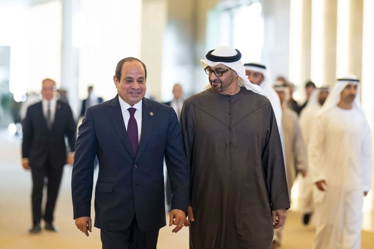 الشيخ محمد بن زايد آل نهيان والرئيس السيسي