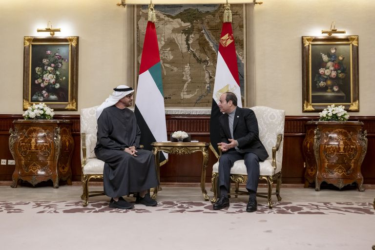 الشيخ محمد بن زايد آل نهيان والرئيس السيسي