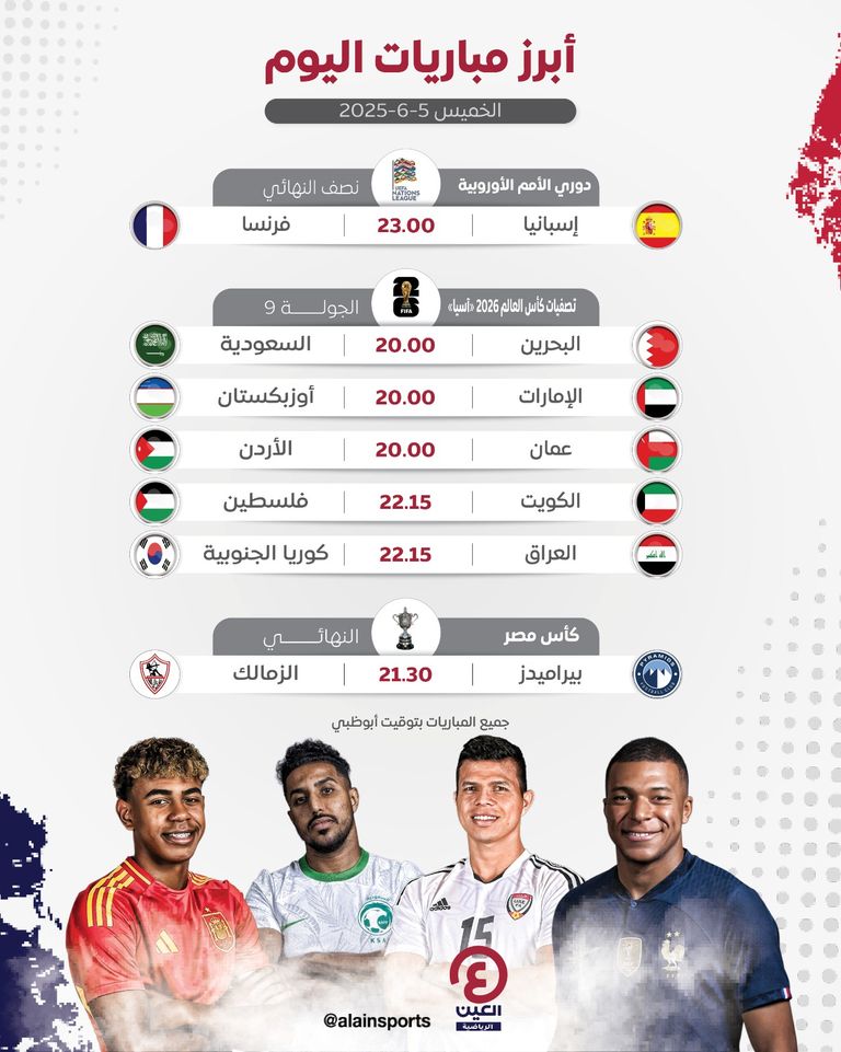 مباريات اليوم