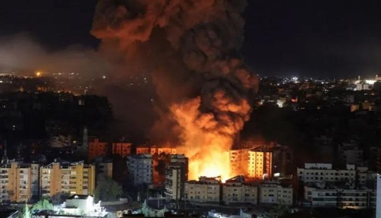 قصف إسرائيلي سابق للضاحية الجنوبية في بيروت