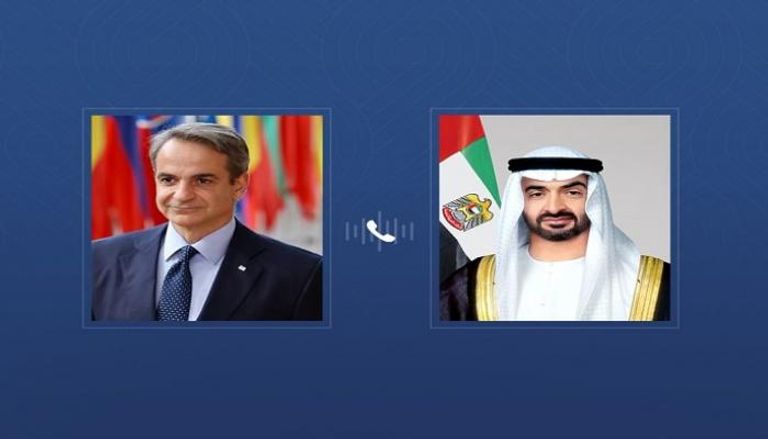 الشيخ محمد بن زايد آل نهيان رئيس دولة الإمارات ورئيس وزراء اليونان