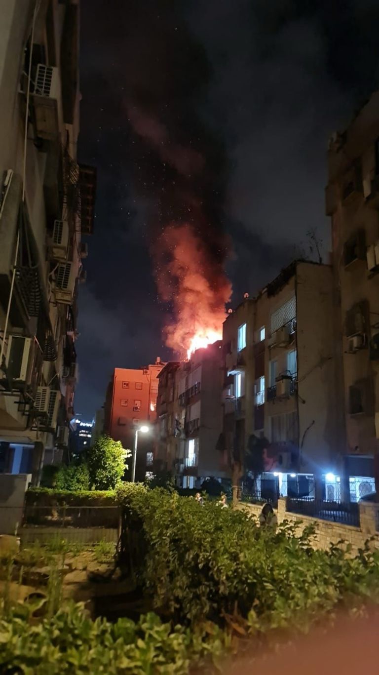 جانب من عملية اعتراض الصواريخ الإيرانية في سماء إسرائيل