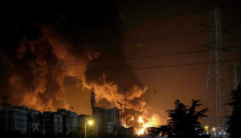 انفجار سابق في إيران جراء غارة إسرائيلية - أرشيفية