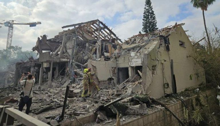منزل في إسرائيل دمرته الصواريخ الإيرانية
