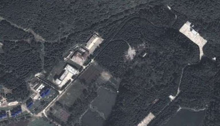 صور الأقمار الصناعية لمنشأة كومتشانغ ري تحت الأرض في كوريا الشمالية.