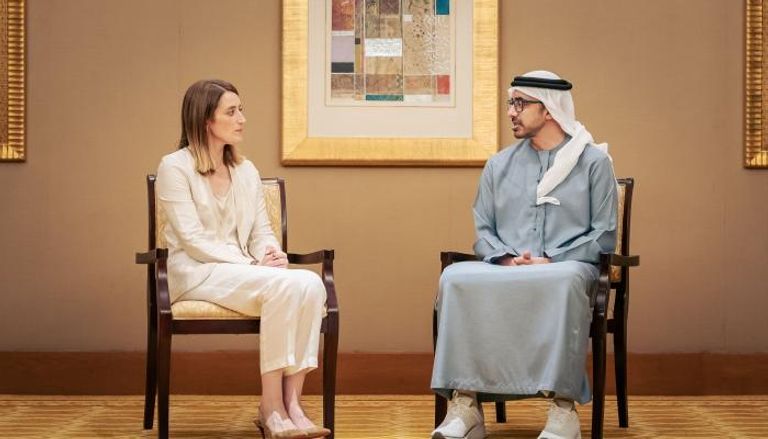الشيخ عبدالله بن زايد آل نهيان مع رئيسة البرلمان الأوروبي