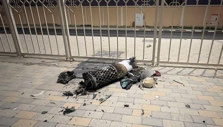 بقايا صاروخ إيراني سقط في قطر - أ.ف.ب