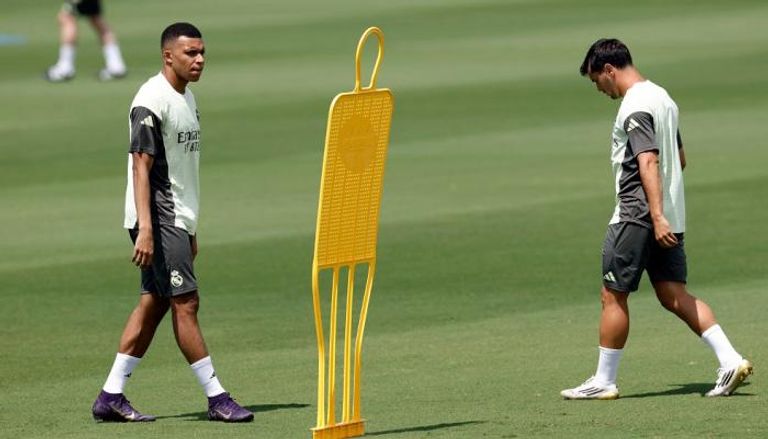 مبابي في تدريبات ريال مدريد