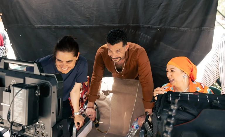 شريف سلامة خلال كواليس فيلم "بروفة فرح"