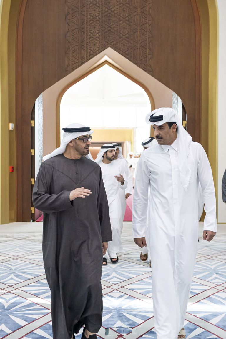 الشيخ محمد بن زايد آل نهيان وأمير قطر