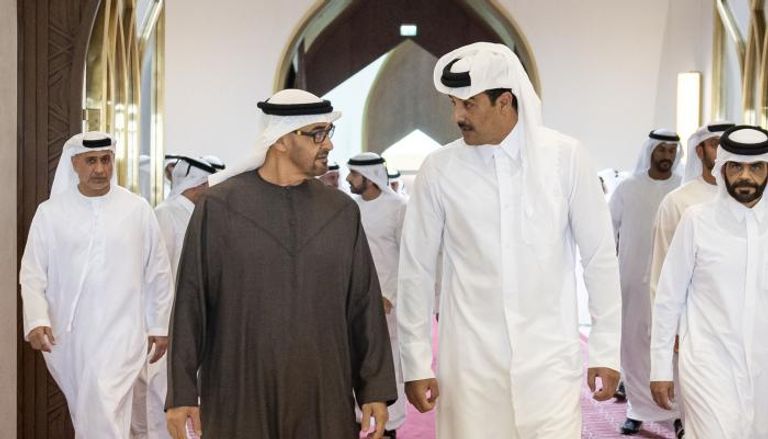أمير قطر مستقبلا الشيخ محمد بن زايد آل نهيان