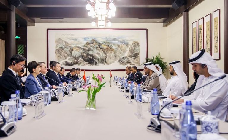جانب من لقاءات الدكتور سلطان الجابر في الصين