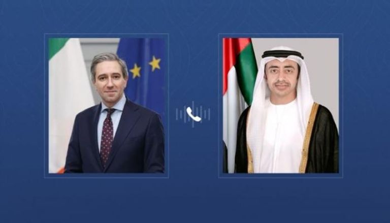 اتصال هاتفي بين الشيخ عبدالله بن زايد آل نهيان ووزير خارجية أيرلندا