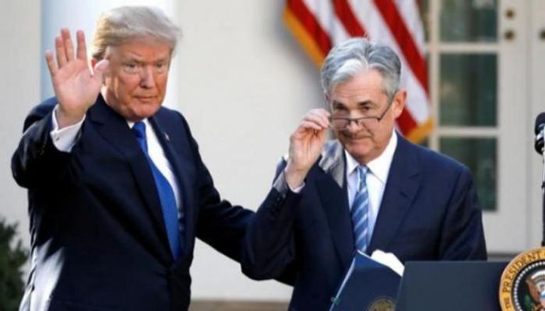 الرئيس الأمريكي دونالد ترامب ورئيس الاحتياطي الفيدرالي جيروم باول