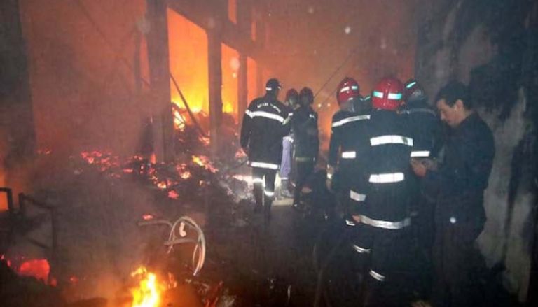 حريق في سوق المسيرة بالمغرب حريق في سوق شعبي المسيرة بالمغرب