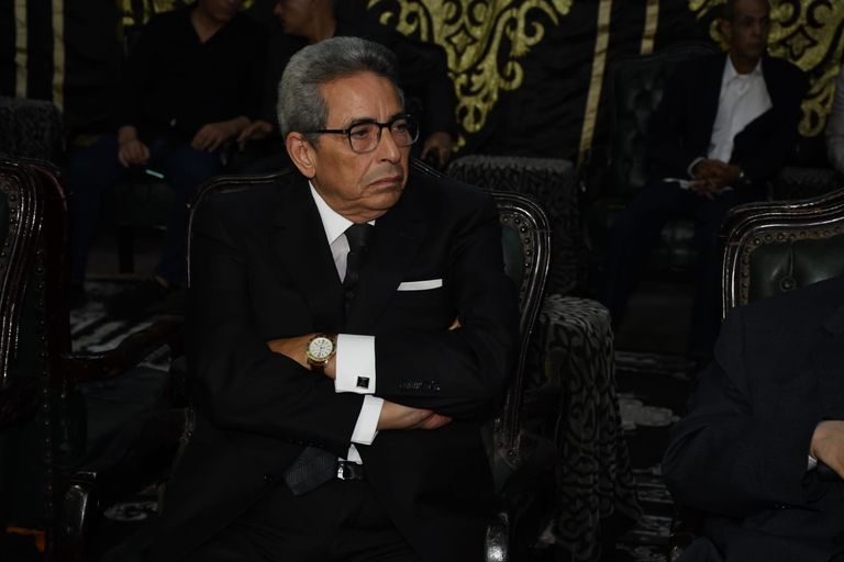 عزاء والد تامر عبد المنعم في مسجد عمر مكرم