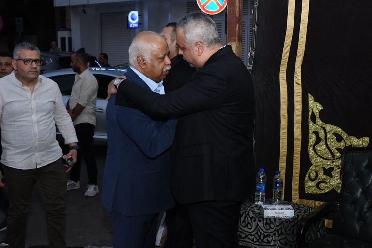 عزاء والد تامر عبد المنعم في مسجد عمر مكرم