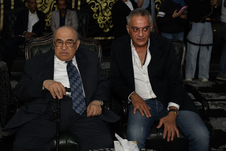 عزاء والد تامر عبد المنعم في مسجد عمر مكرم