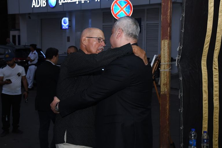 عزاء والد تامر عبد المنعم في مسجد عمر مكرم