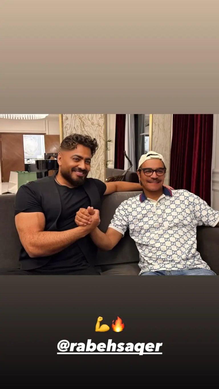 لقاء فني يجمع رابح صقر وتامر حسني