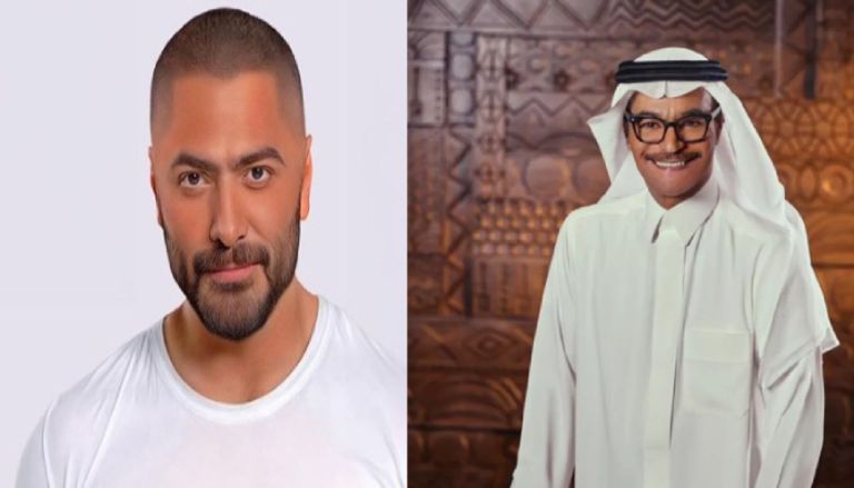 لقاء فني يجمع رابح صقر وتامر حسني لقاء فني يجمع رابح صقر وتامر حسني