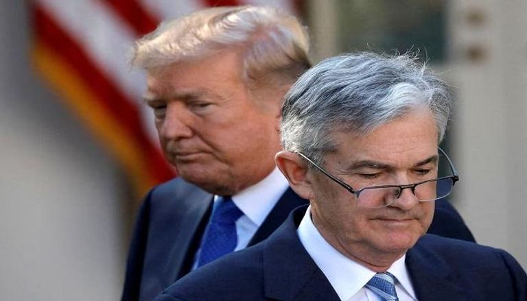 الرئيس الأمريكي دونالد ترامب ورئيس الاحتياطي الفيدرالي جيروم باول
