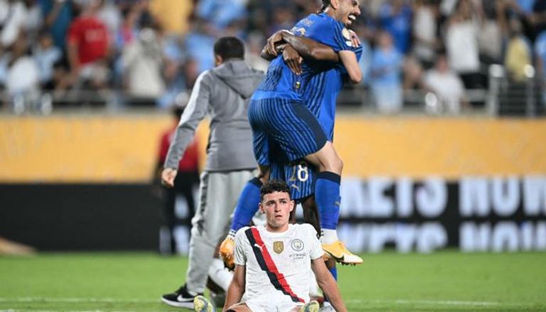 فرحة لاعبي الهلال السعودي عقب التأهل