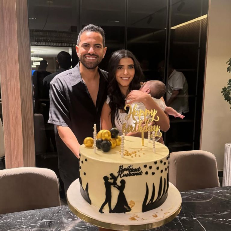 ريم سامي تحتفل بعيد ميلاد زوجها محمد المغازي