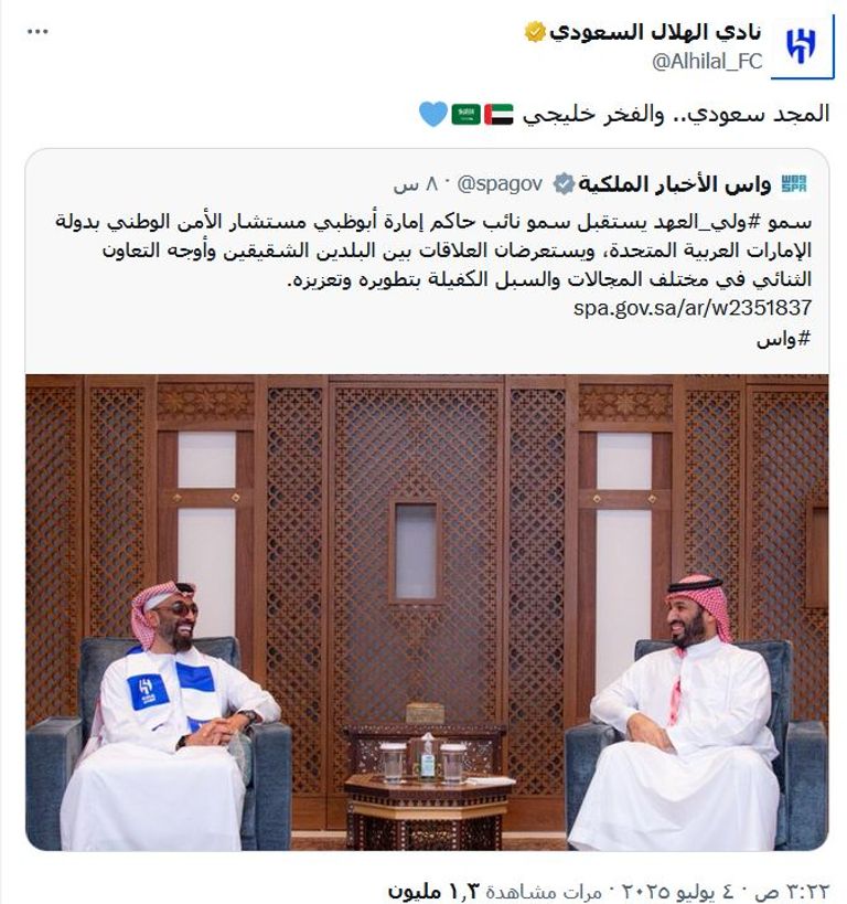 ولي العهد السعودي والشيخ طحنون بن زايد آل نهيان