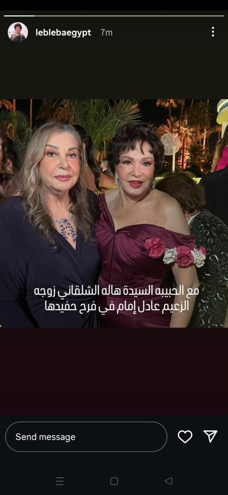 زوجة الزعيم تتألق.. هالة الشلقاني تظهر في زفاف حفيدها