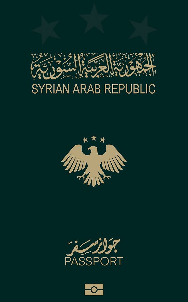 جواز السفر السوري الجديد 2025 جواز السفر السوري بالهوية البصرية الجديدة