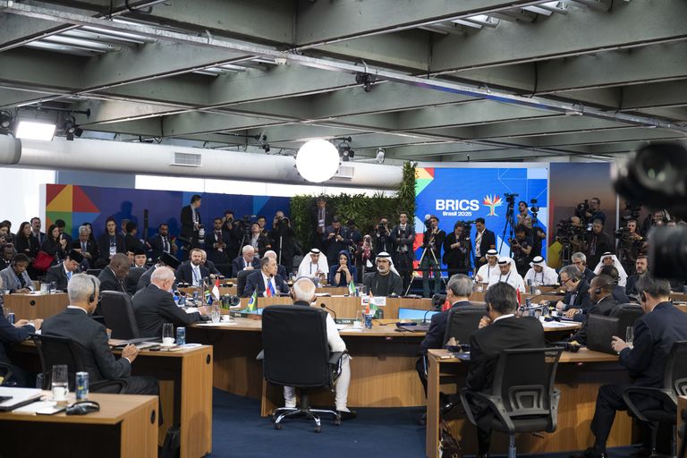 الرئيس البرازيلي لولا دا سيلفا خلال أعمال قمة بريكس 2025