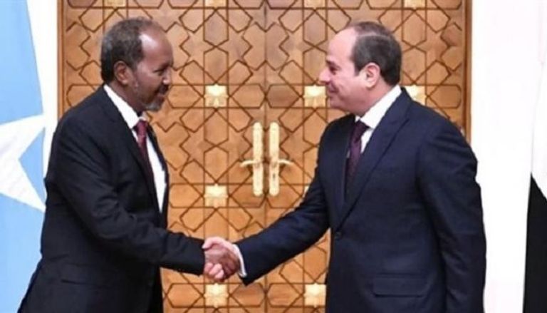 الرئيسان المصري عبدالفتاح السيسي والصومالي حسن شيخ محمود
