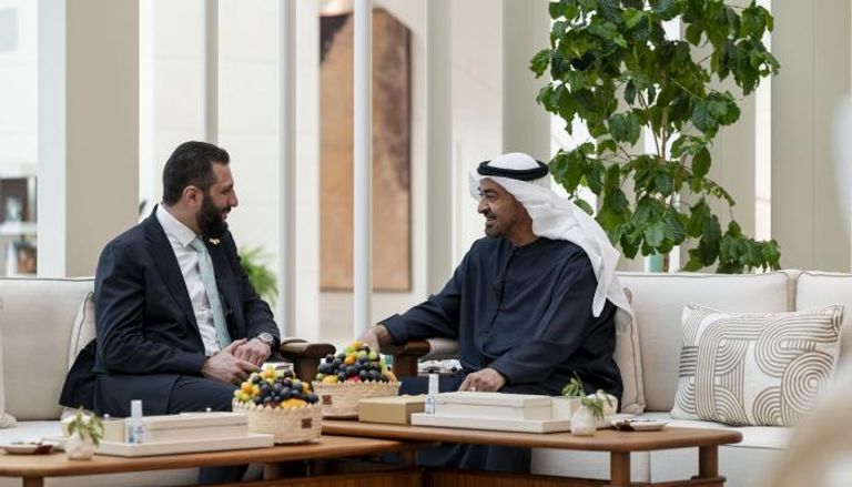 الشيخ محمد بن زايد آل نهيان مع الرئيس السوري